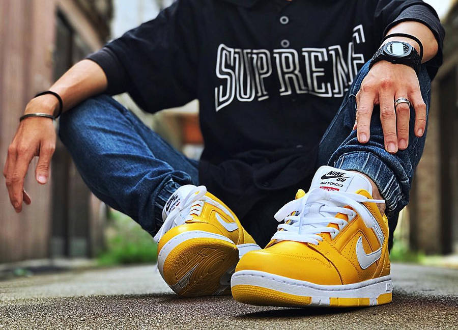 supreme air force 2 yellow