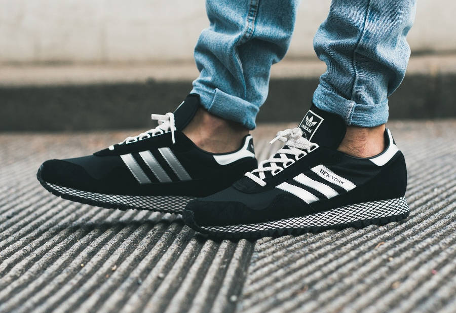 adidas new york black silver