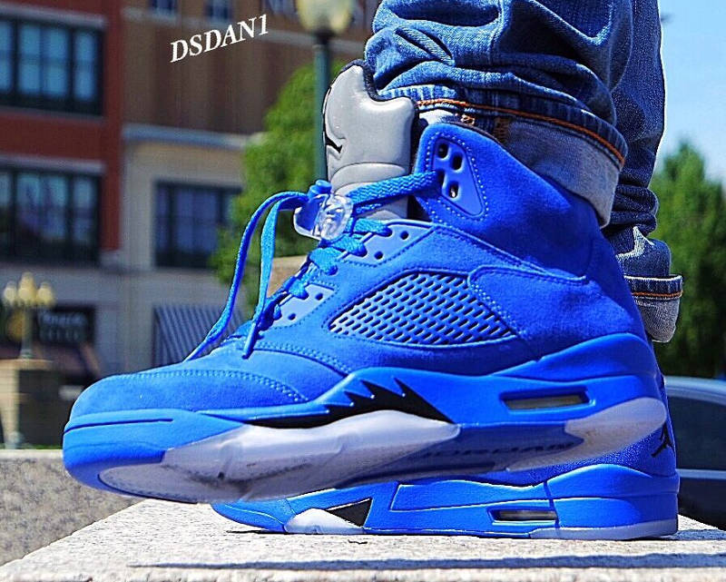 retro 5 suede blue