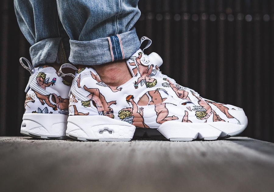 reebok instapump fury blanche