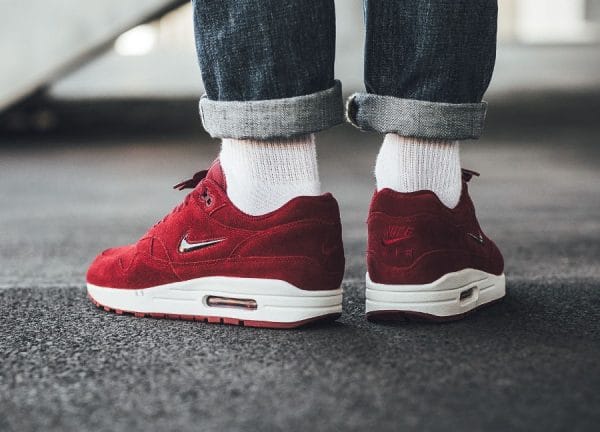 Nike Air Max 1 PRM SC Jewel Rouge Team Red Suede