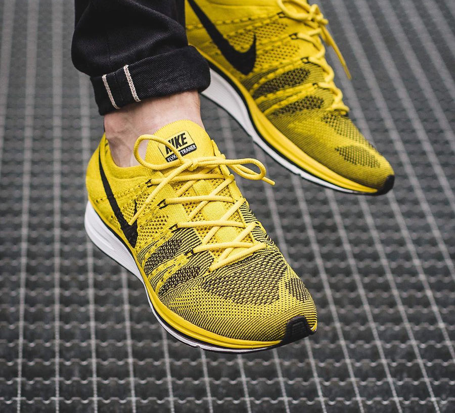 nike flyknit trainer femme jaune