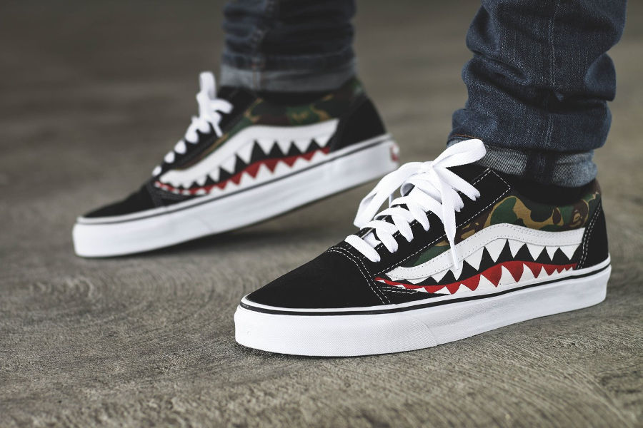 vans old skool shark mouth