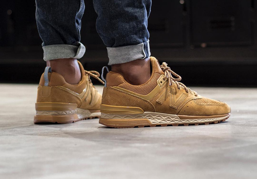 new balance 574 sport wheat