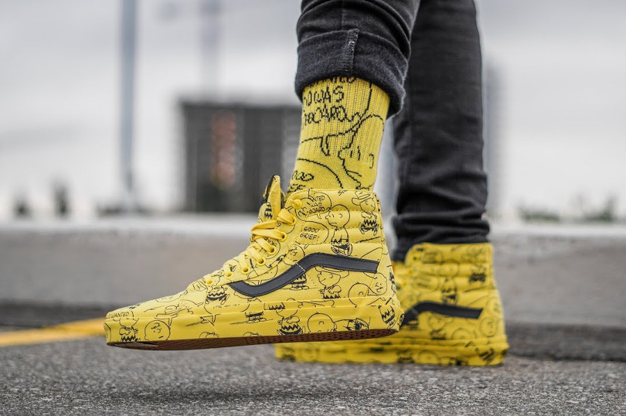 vans sk8 hi peanuts yellow