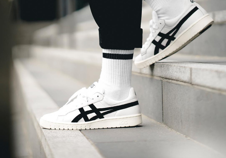 asics gel ptg white black