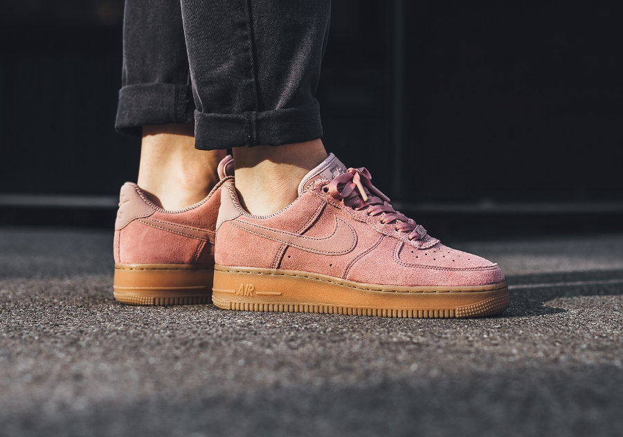 pink air force suede