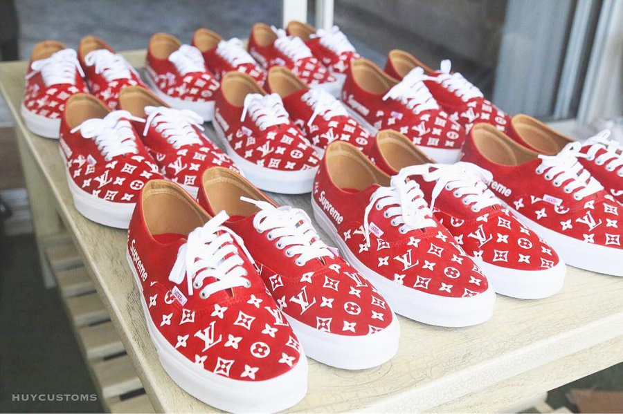 louis vuitton red vans