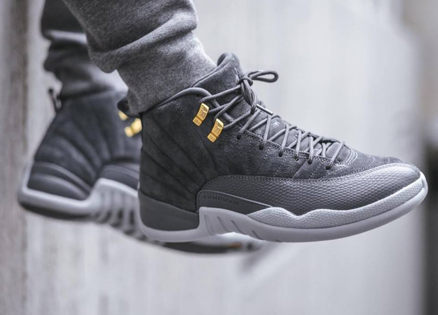 nike air jordan 12 retro dark grey