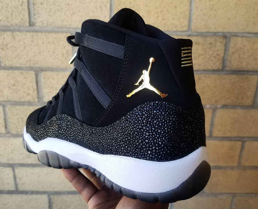 retro 11 jordans black and gold