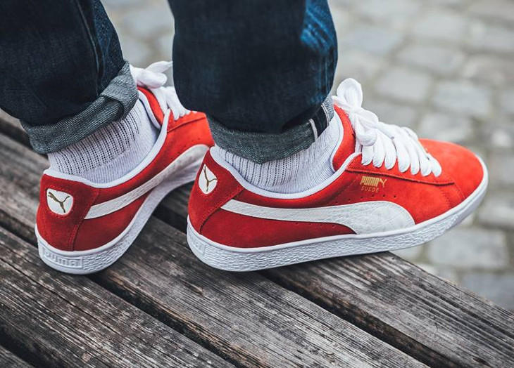 puma suede flame scarlet