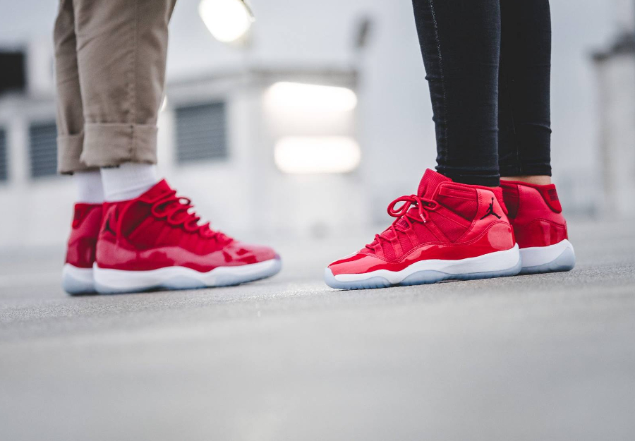 jordan 11 rouge et blanc