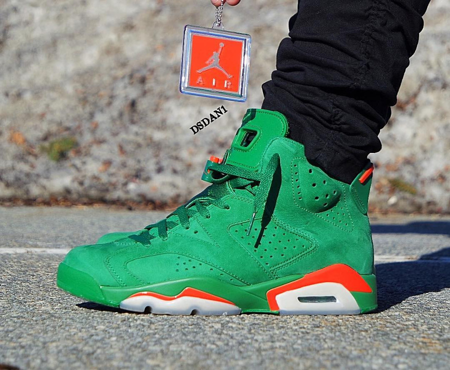 Chaussure Air Jordan 6 NRG Gatorade Pine Green Orange (3)