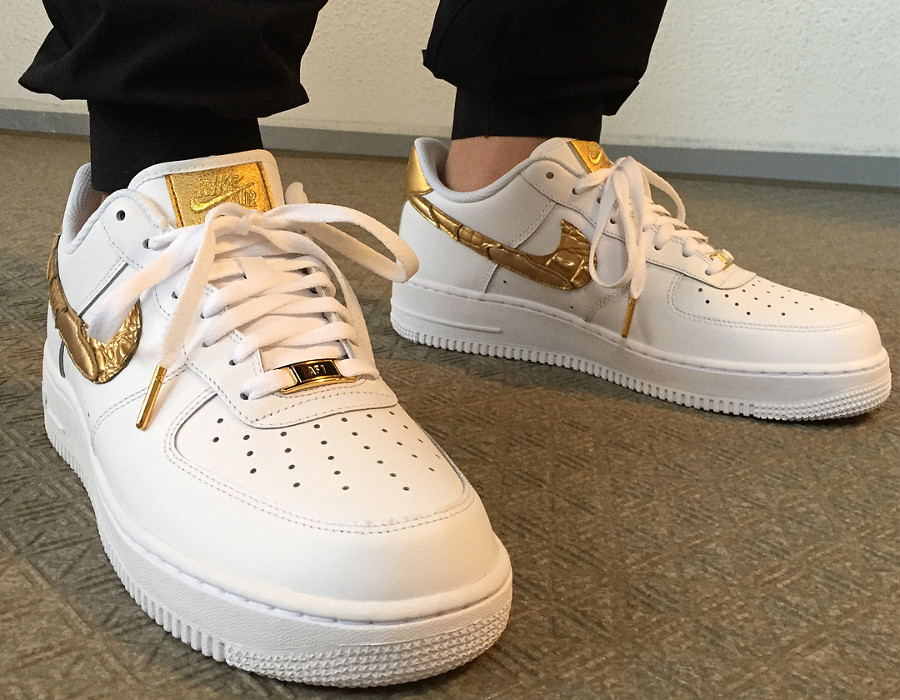 nike air force 1 golden patchwork