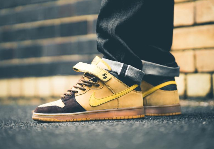Nike sb dunk sales mid homme jaune