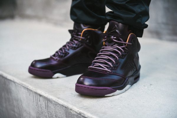 jordan 5 bordeaux on feet