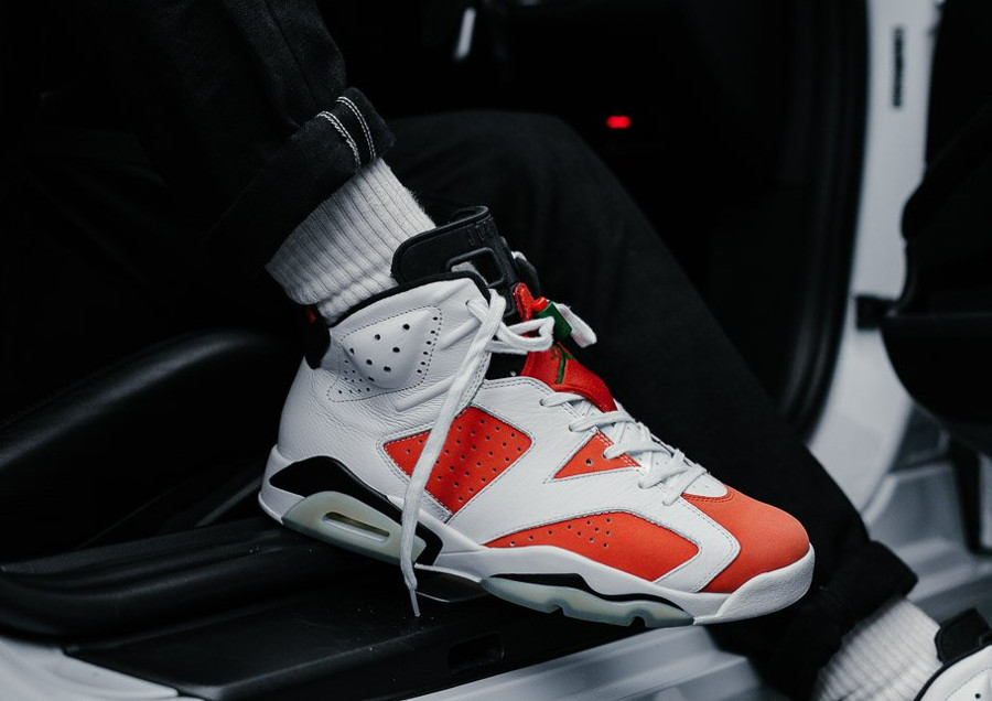 avis chaussure Air Jordan 6 Retro Like Mike Gatorade Carmine on feet (1)