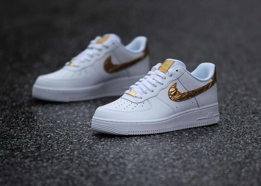 nike air force 1 golden patchwork