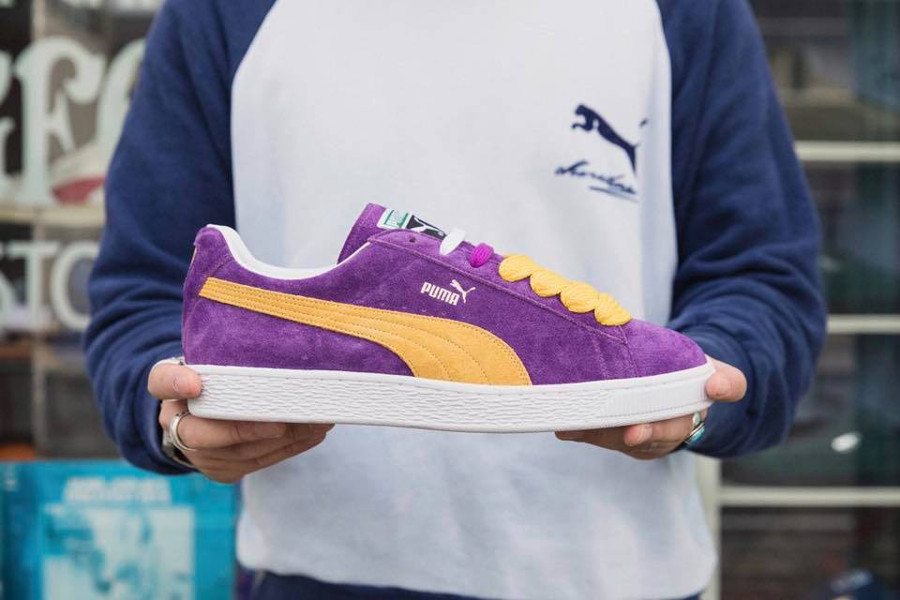 puma suede violet jaune