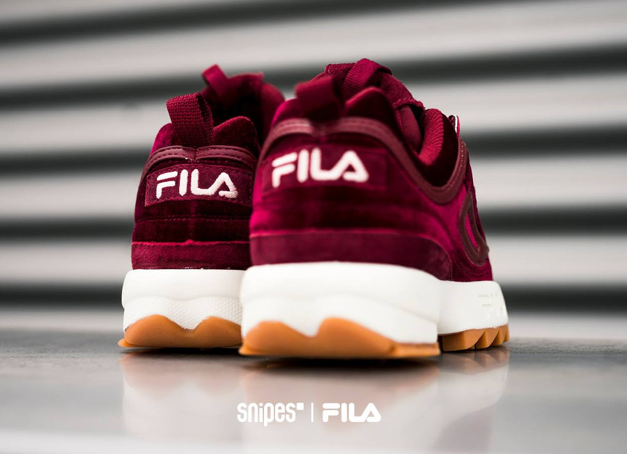 fila disruptor 3 femme bordeaux