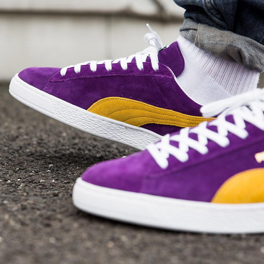 puma suede violet jaune