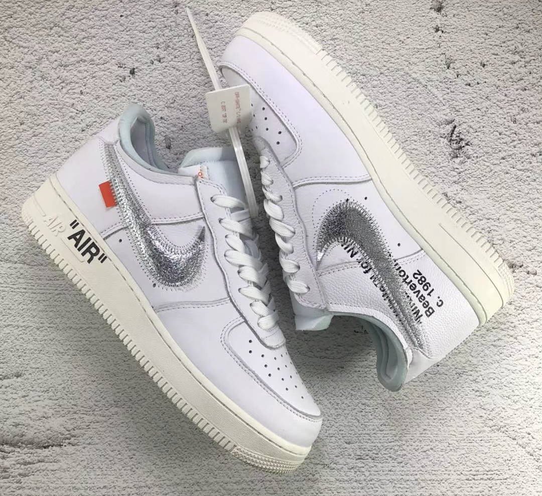 fausse off white nike air force 1 low af100 blanche