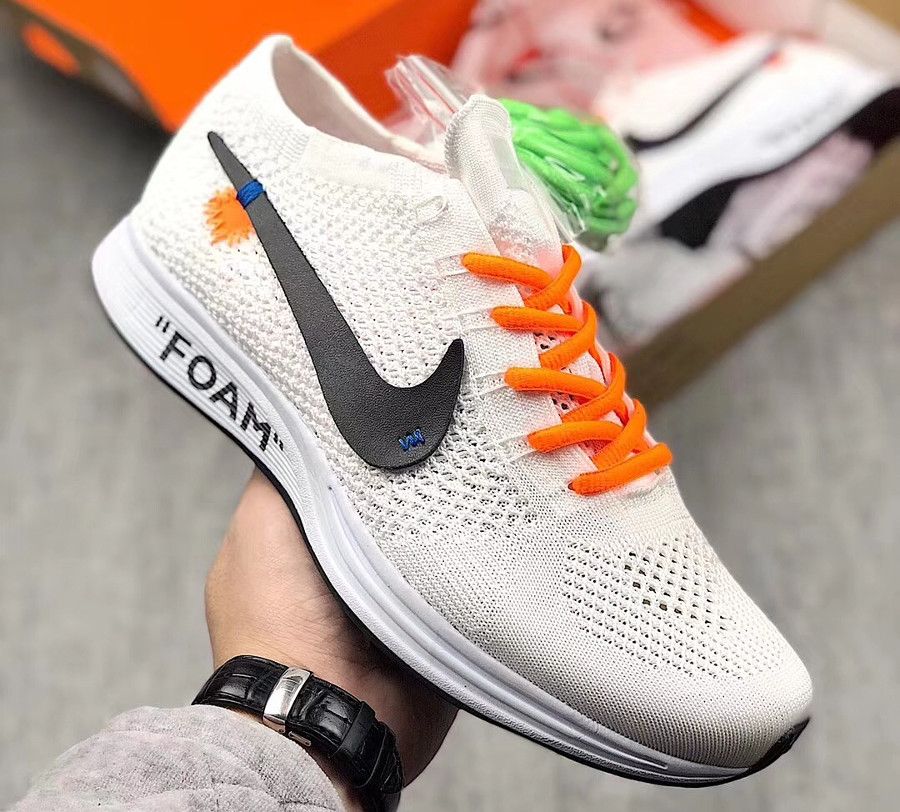 nike flyknit racer off white