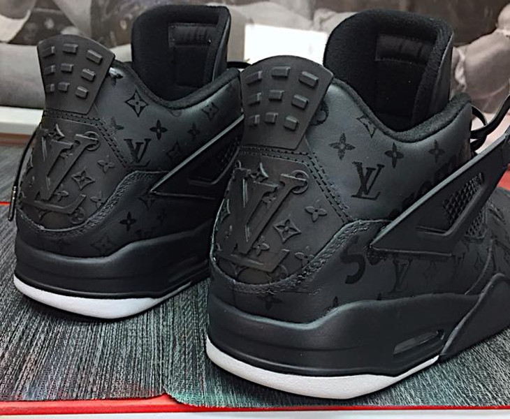 A quoi ressemble les Supreme x Louis Vuitton x Air Jordan 4 rouge et noire