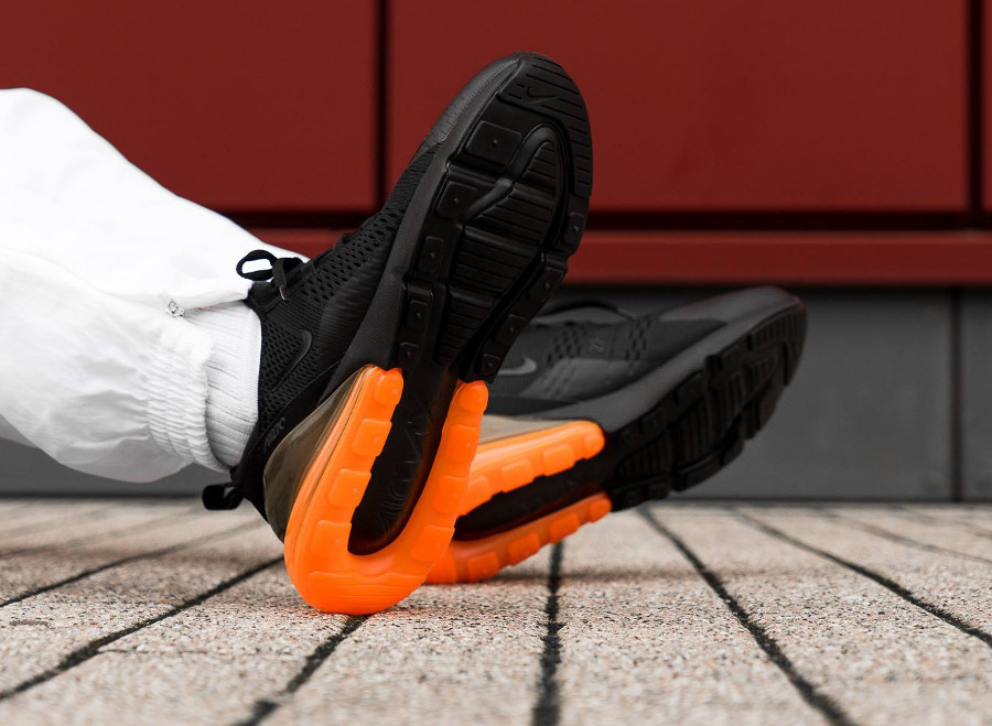 Nike Air Max 270 Black Total Orange - chaussure pour homme (4)