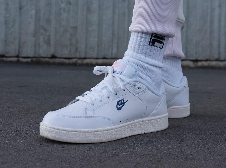 Nike Grandstand 2 White Navy Arctic Punch - @curly_paups