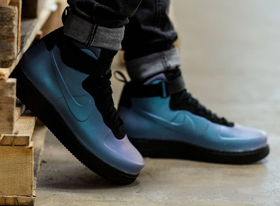 nike air force 1 foamposite on feet