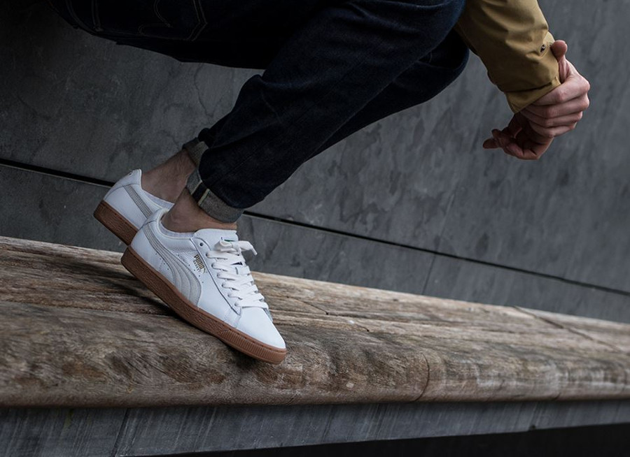 puma creepers white gum