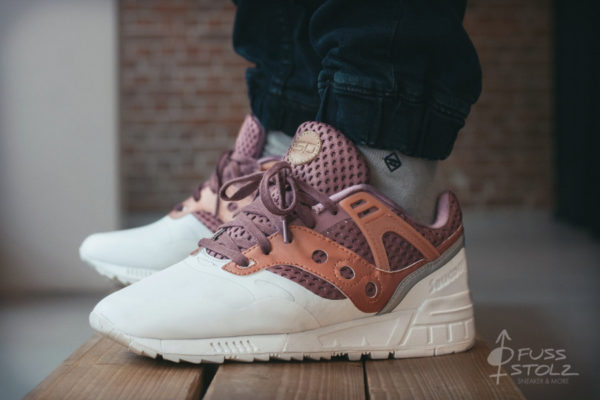 Saucony GRID SD HT Red Tan Riverstone - chaussure rétro homme