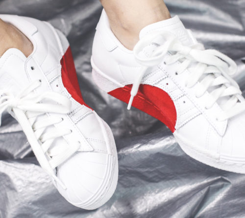 adidas superstar 80s half heart shoes