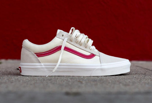 vans blanche et rouge