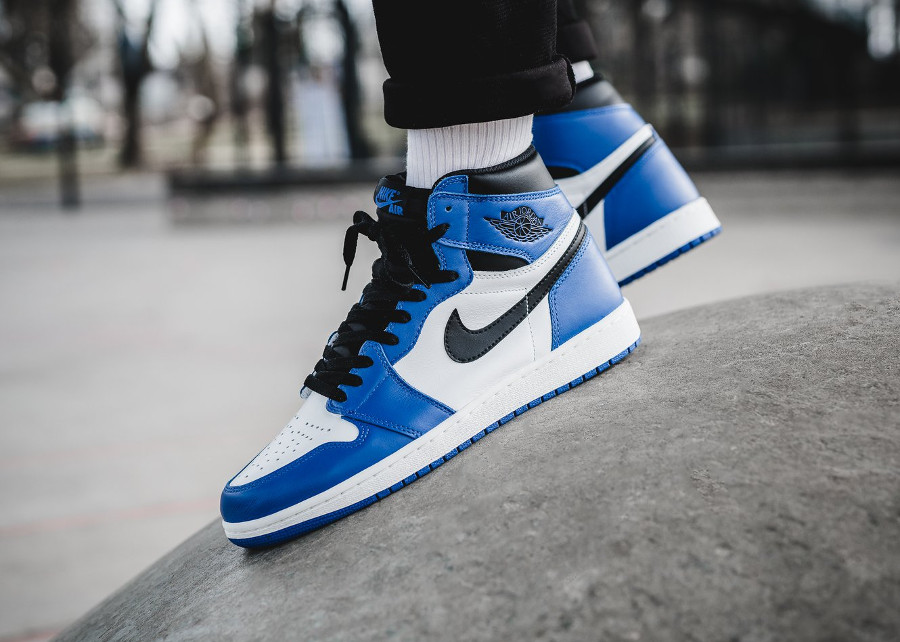 jordan 1 game royal on feet