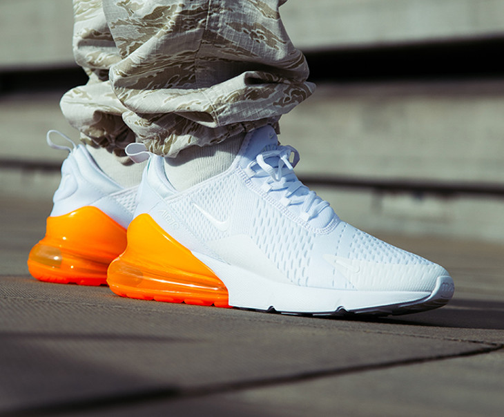 nike airmax 270 white orange