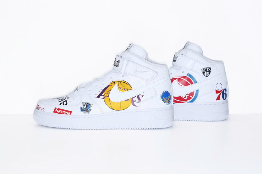 nike air force 1 mid x supreme x nba