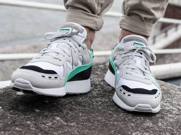 Chaussure Puma RS-100 Re-Invention grise et verte