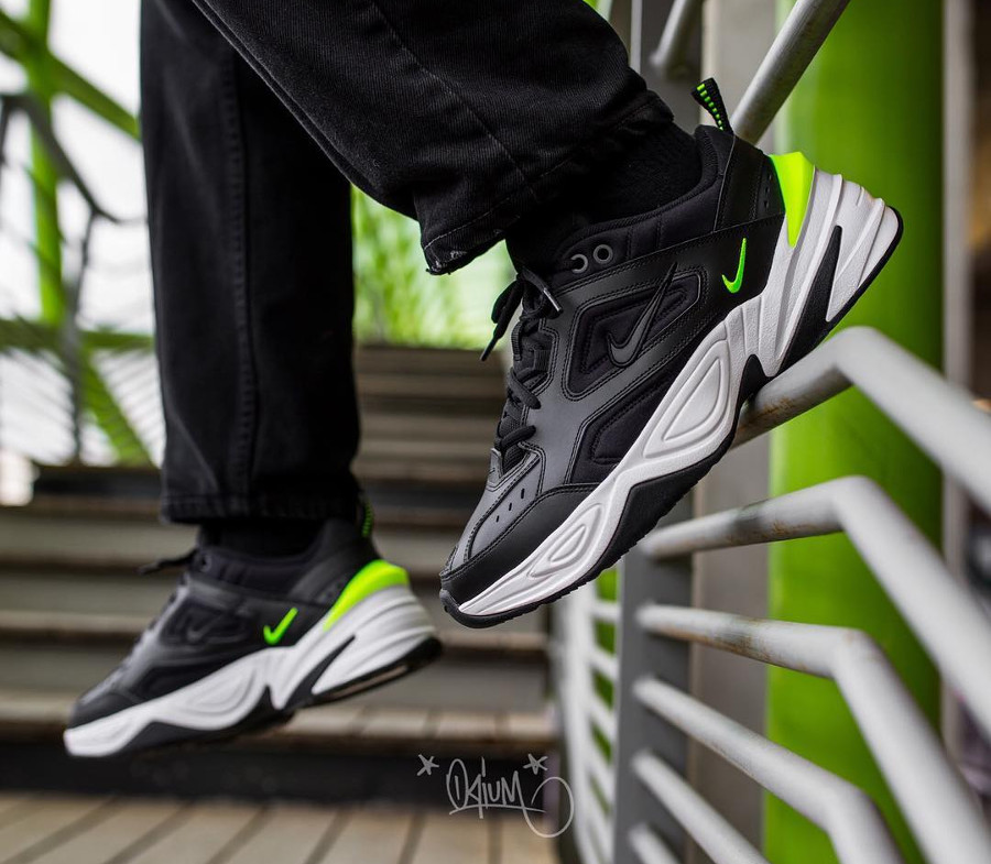 nike m2k tekno black volt