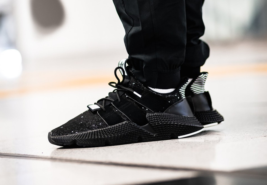 adidas prophere triple black on feet