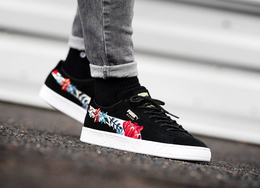 puma suede fleurs