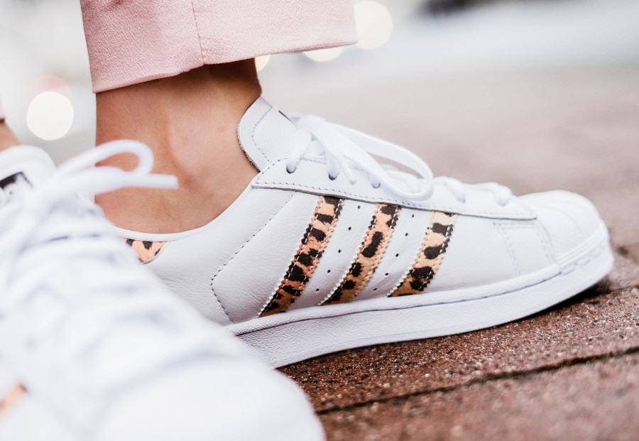 adidas superstar leopard femme