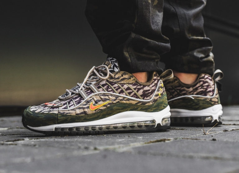 air max 98 camo on feet