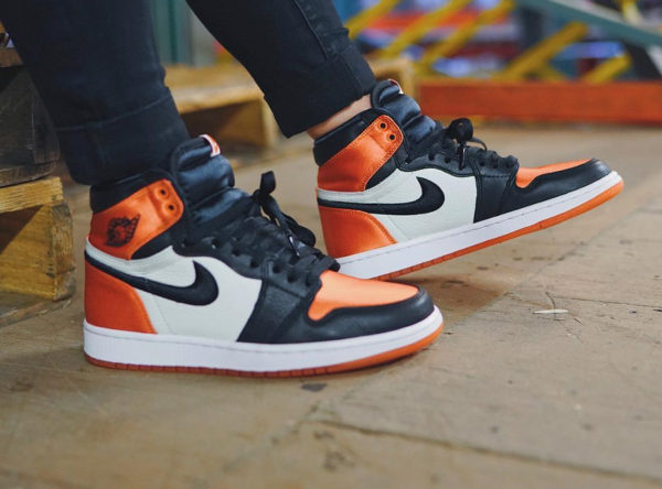 satin jordan 1 orange