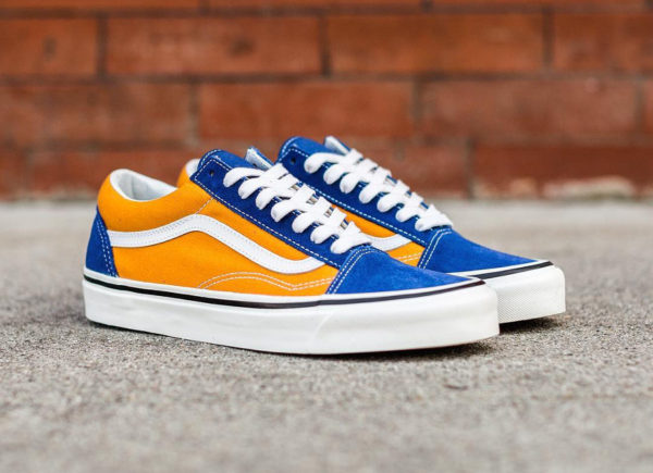 vans old skool bleu jaune vert rouge