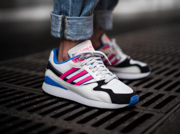 adidas tech super grey pink