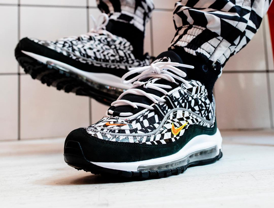 Nike air max 98 all over print fractal black shop