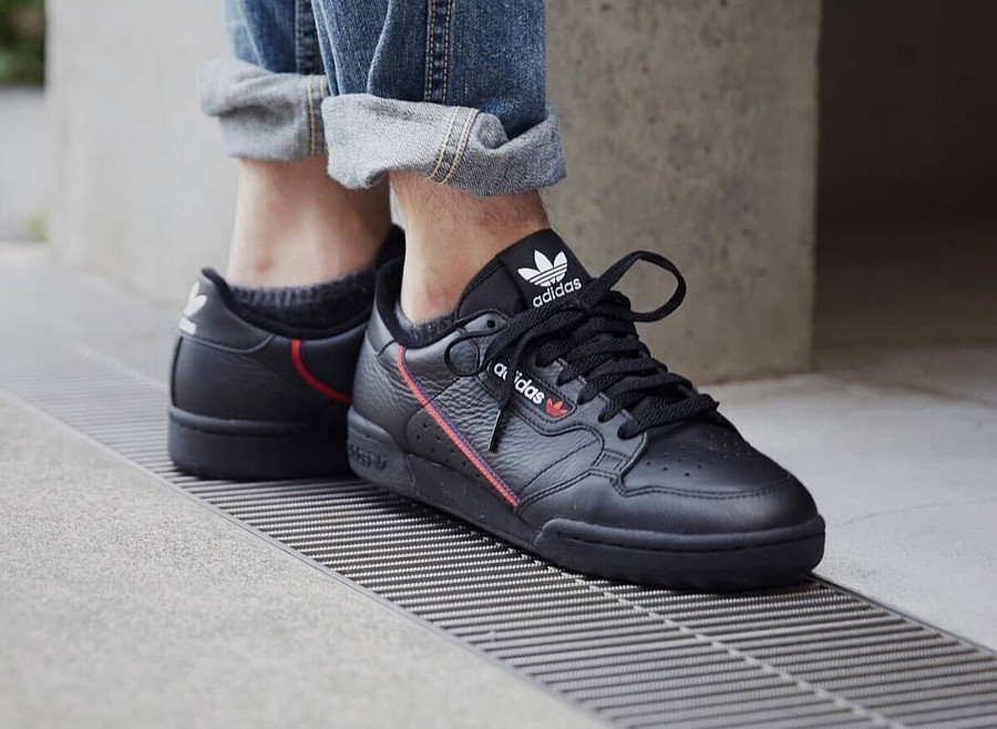 adidas continental 80 noir rouge