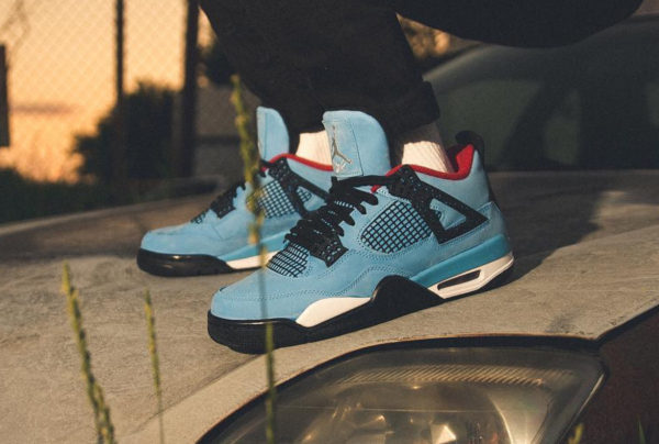 jordan 4 teal on feet